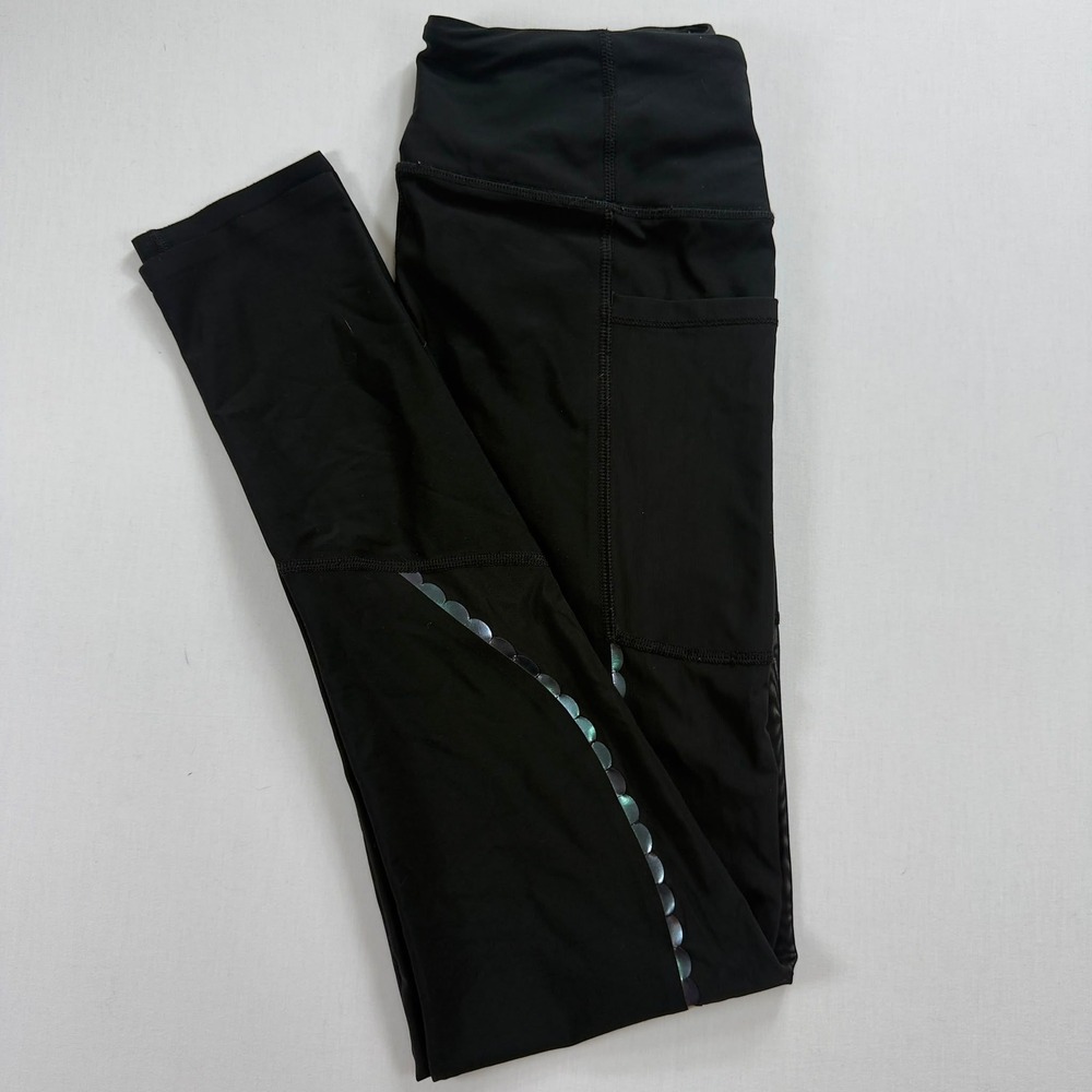 Victoria's Secret Sport Total Knockout Leggings Mesh Black Reflective Size M